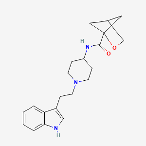 molecular formula C21H27N3O2 B15299153 N-{1-[2-(1H-indol-3-yl)ethyl]piperidin-4-yl}-2-oxabicyclo[2.1.1]hexane-1-carboxamide 