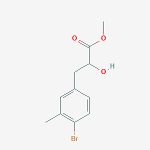 molecular formula C11H13BrO3 B15299190 Methyl 3-(4-bromo-3-methylphenyl)-2-hydroxypropanoate 