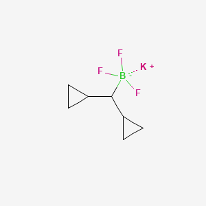 molecular formula C7H11BF3K B15299215 Potassium (dicyclopropylmethyl)trifluoroborate 