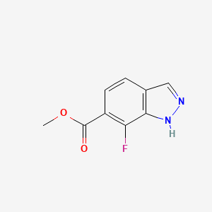 molecular formula C9H7FN2O2 B15299222 methyl 7-fluoro-1H-indazole-6-carboxylate CAS No. 1427377-90-9