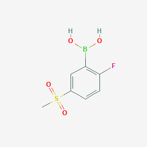 molecular formula C7H8BFO4S B1529923 2-Fluoro-5-(methylsulfonyl)phenylboronic acid CAS No. 1313617-71-8
