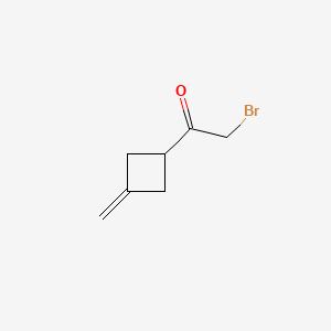 molecular formula C7H9BrO B15299233 2-Bromo-1-(3-methylidenecyclobutyl)ethan-1-one 