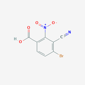 molecular formula C8H3BrN2O4 B1529925 4-Bromo-3-cyano-2-nitrobenzoic acid CAS No. 1805572-40-0