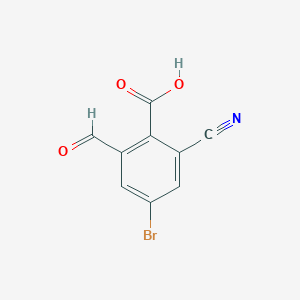 molecular formula C9H4BrNO3 B1529929 4-Bromo-2-cyano-6-formylbenzoic acid CAS No. 1805188-95-7