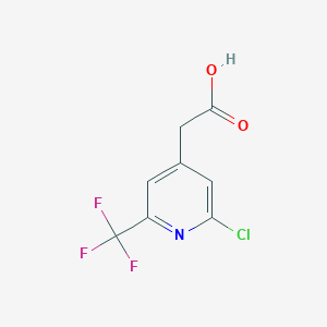 molecular formula C8H5ClF3NO2 B1529931 2-Chloro-6-(trifluoromethyl)pyridine-4-acetic acid CAS No. 1227571-06-3
