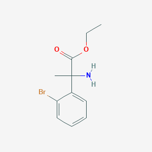 molecular formula C11H14BrNO2 B15299312 Ethyl 2-amino-2-(2-bromophenyl)propanoate 