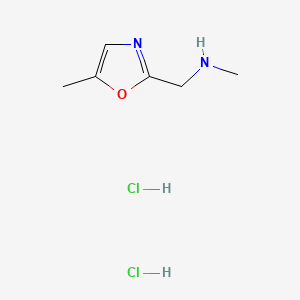 molecular formula C6H12Cl2N2O B15299317 Methyl[(5-methyl-1,3-oxazol-2-yl)methyl]amine dihydrochloride 