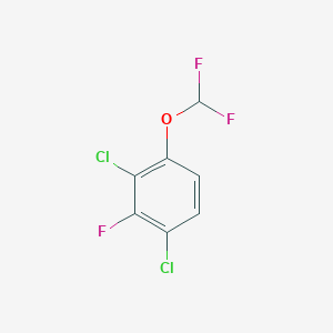 molecular formula C7H3Cl2F3O B1529936 1,3-Dichloro-4-difluoromethoxy-2-fluorobenzene CAS No. 1806297-24-4