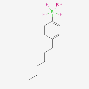 molecular formula C12H17BF3K B15299366 Potassium trifluoro(4-hexylphenyl)borate 
