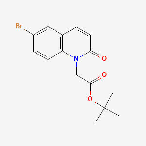 molecular formula C15H16BrNO3 B15299398 Tert-butyl 2-(6-bromo-2-oxo-1,2-dihydroquinolin-1-yl)acetate 