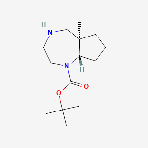 molecular formula C14H26N2O2 B15299485 rac-tert-butyl (5aR,8aS)-5a-methyl-decahydrocyclopenta[e][1,4]diazepine-1-carboxylate 