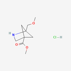 molecular formula C9H16ClNO3 B15299513 Methyl 1-(methoxymethyl)-2-azabicyclo[2.1.1]hexane-4-carboxylate hydrochloride 
