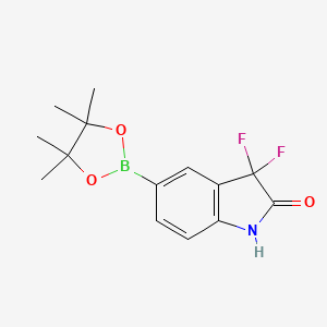 3,3-Difluoro-5-(4,4,5,5-tetramethyl-1,3,2-dioxaborolan-2-yl)indolin-2-one
