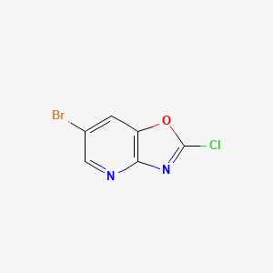 molecular formula C6H2BrClN2O B15299598 6-Bromo-2-chloro-[1,3]oxazolo[4,5-b]pyridine CAS No. 1211539-13-7