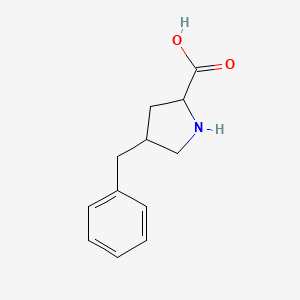 molecular formula C12H15NO2 B15299604 4-Benzylpyrrolidine-2-carboxylic acid 