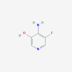 molecular formula C5H5FN2O B15299606 4-Amino-5-fluoropyridin-3-ol 