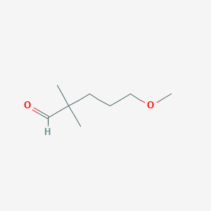 molecular formula C8H16O2 B15299732 5-Methoxy-2,2-dimethylpentanal CAS No. 98560-61-3