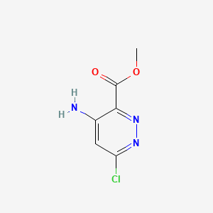 molecular formula C6H6ClN3O2 B15299752 Methyl 4-amino-6-chloropyridazine-3-carboxylate 