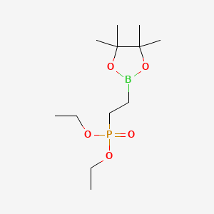 molecular formula C12H26BO5P B15299775 Diethyl (2-(4,4,5,5-tetramethyl-1,3,2-dioxaborolan-2-yl)ethyl)phosphonate 