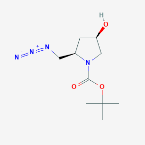 molecular formula C10H18N4O3 B15299808 tert-butyl (2R,4R)-2-(azidomethyl)-4-hydroxypyrrolidine-1-carboxylate 
