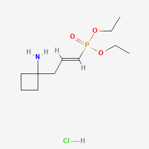 molecular formula C11H23ClNO3P B15299831 diethyl [(1E)-3-(1-aminocyclobutyl)prop-1-en-1-yl]phosphonate hydrochloride 