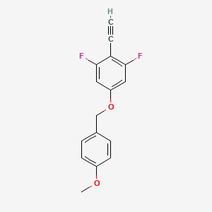 molecular formula C16H12F2O2 B1529989 5-(4-Methoxybenzyloxy)-2-ethynyl-1,3-difluorobenzene CAS No. 1432754-28-3