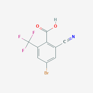 molecular formula C9H3BrF3NO2 B1529992 4-Bromo-2-cyano-6-(trifluoromethyl)benzoic acid CAS No. 1805101-12-5