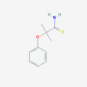 molecular formula C10H13NOS B15299943 2-Methyl-2-phenoxypropanethioamide 