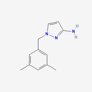molecular formula C12H15N3 B15300048 1-(3,5-Dimethylbenzyl)-1h-pyrazol-3-amine 