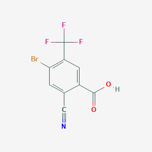 molecular formula C9H3BrF3NO2 B1530005 4-Bromo-2-cyano-5-(trifluoromethyl)benzoic acid CAS No. 1805499-98-2