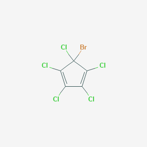 molecular formula C5BrCl5 B15300064 5-Bromo-1,2,3,4,5-pentachlorocyclopenta-1,3-diene CAS No. 22332-94-1