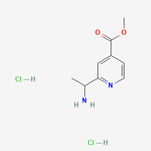 molecular formula C9H14Cl2N2O2 B15300076 Methyl 2-(1-aminoethyl)pyridine-4-carboxylate dihydrochloride 