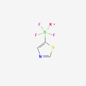 molecular formula C3H2BF3KNS B15300085 Potassium trifluoro(thiazol-5-yl)borate 