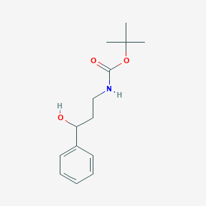 molecular formula C14H21NO3 B153001 tert-Butyl (3-hydroxy-3-phenylpropyl)carbamate CAS No. 257892-43-6
