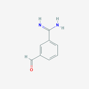 molecular formula C8H8N2O B15300153 3-Formylbenzenecarboximidamide CAS No. 73358-99-3