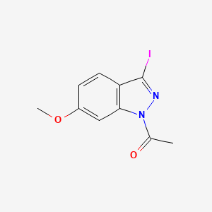 molecular formula C10H9IN2O2 B1530016 1-(3-Iodo-6-methoxy-1H-indazol-1-yl)ethanone CAS No. 1337880-96-2