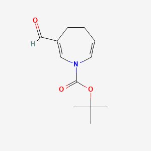 molecular formula C12H17NO3 B15300164 tert-butyl 3-formyl-4,5-dihydro-1H-azepine-1-carboxylate 
