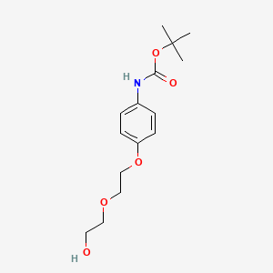 molecular formula C15H23NO5 B15300199 tert-butyl N-{4-[2-(2-hydroxyethoxy)ethoxy]phenyl}carbamate 