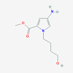 molecular formula C10H16N2O3 B15300247 Methyl 4-amino-1-(4-hydroxybutyl)-1h-pyrrole-2-carboxylate 