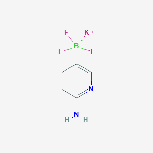 molecular formula C5H5BF3KN2 B15300283 Potassium (6-aminopyridin-3-yl)trifluoroborate 