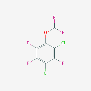 molecular formula C7HCl2F5O B1530034 1,3-Dichloro-4-difluoromethoxy-2,5,6-trifluorobenzene CAS No. 1807038-55-6