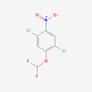 molecular formula C7H3Cl2F2NO3 B1530035 1,4-Dichloro-2-difluoromethoxy-5-nitrobenzene CAS No. 1803714-82-0