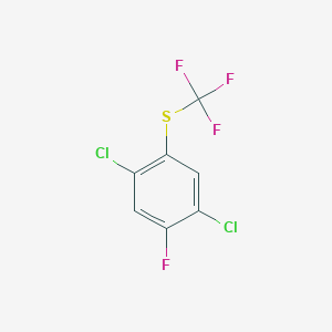 molecular formula C7H2Cl2F4S B1530037 1,4-Dichloro-2-fluoro-5-(trifluoromethylthio)benzene CAS No. 1803728-55-3