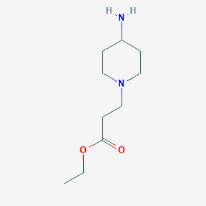 molecular formula C10H20N2O2 B15300374 Ethyl 3-(4-aminopiperidin-1-yl)propanoate 