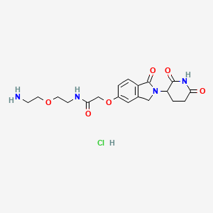 molecular formula C19H25ClN4O6 B15300458 N-(2-(2-Aminoethoxy)ethyl)-2-((2-(2,6-dioxopiperidin-3-yl)-1-oxoisoindolin-5-yl)oxy)acetamide hydrochloride 