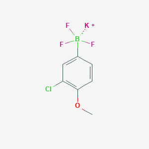 molecular formula C7H6BClF3KO B15300471 Potassium (3-chloro-4-methoxyphenyl)trifluoroboranuide 