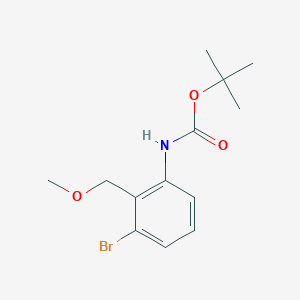 molecular formula C13H18BrNO3 B15300533 Tert-butyl (3-bromo-2-(methoxymethyl)phenyl)carbamate 