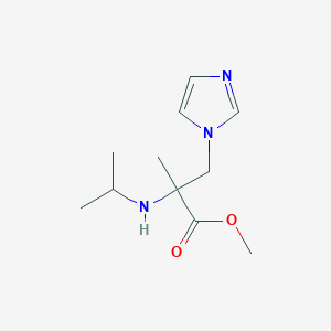 molecular formula C11H19N3O2 B15300564 Methyl 3-(1h-imidazol-1-yl)-2-(isopropylamino)-2-methylpropanoate 