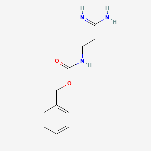 molecular formula C11H15N3O2 B15300636 benzyl N-(2-carbamimidoylethyl)carbamate 