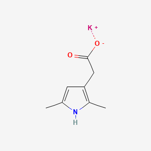molecular formula C8H10KNO2 B15300667 potassium 2-(2,5-dimethyl-1H-pyrrol-3-yl)acetate CAS No. 2866316-85-8